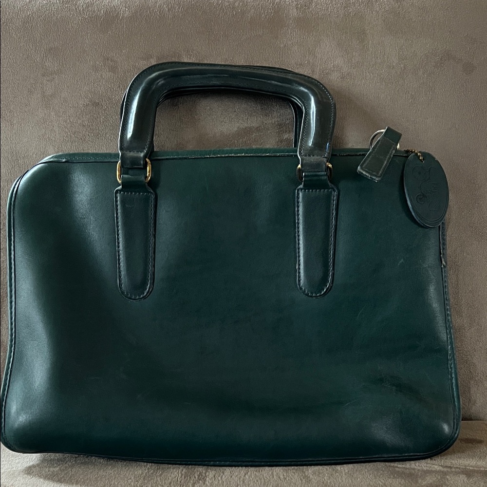 Frye Dark Green Leather Satchel